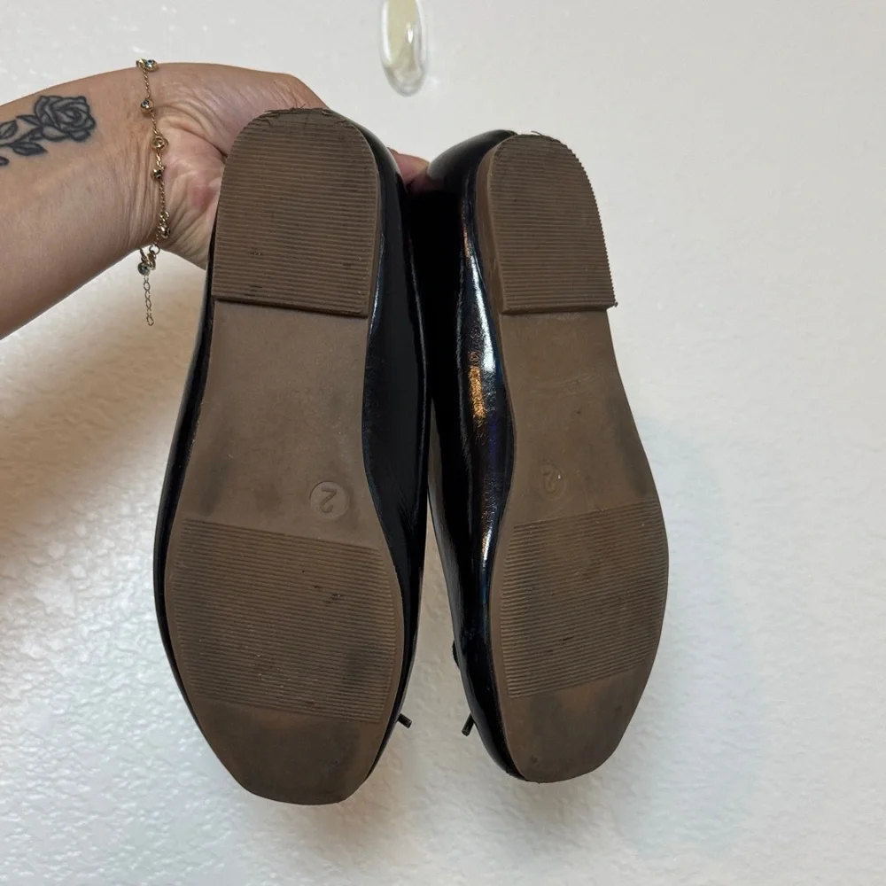 GAP Black Girls' Patent Ballet Flats with Bow